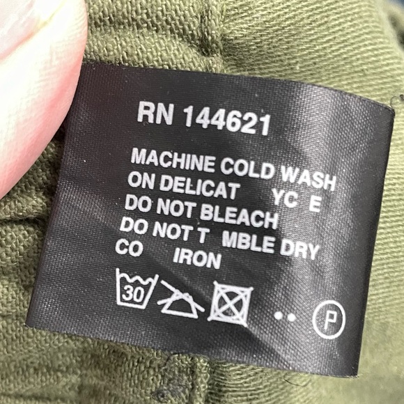 NLST Army Flap Pocket Utility Jogger Pants Green Military Casual.  L13 - Picture 8 of 8